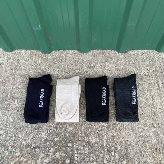 Peak Road NZ Made Plain Merino Riding Socks