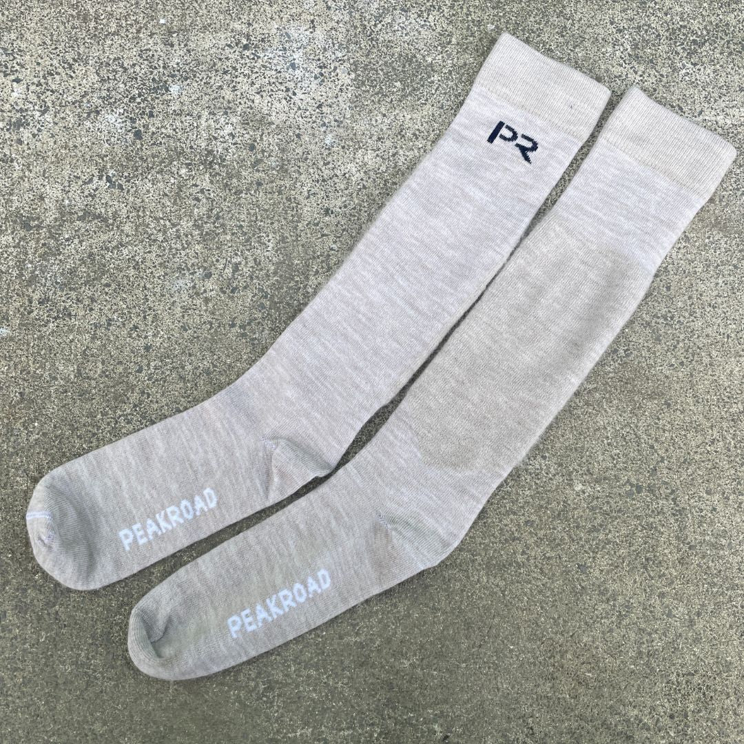 Peak Road PR Logo PATCHED Merino Riding Socks