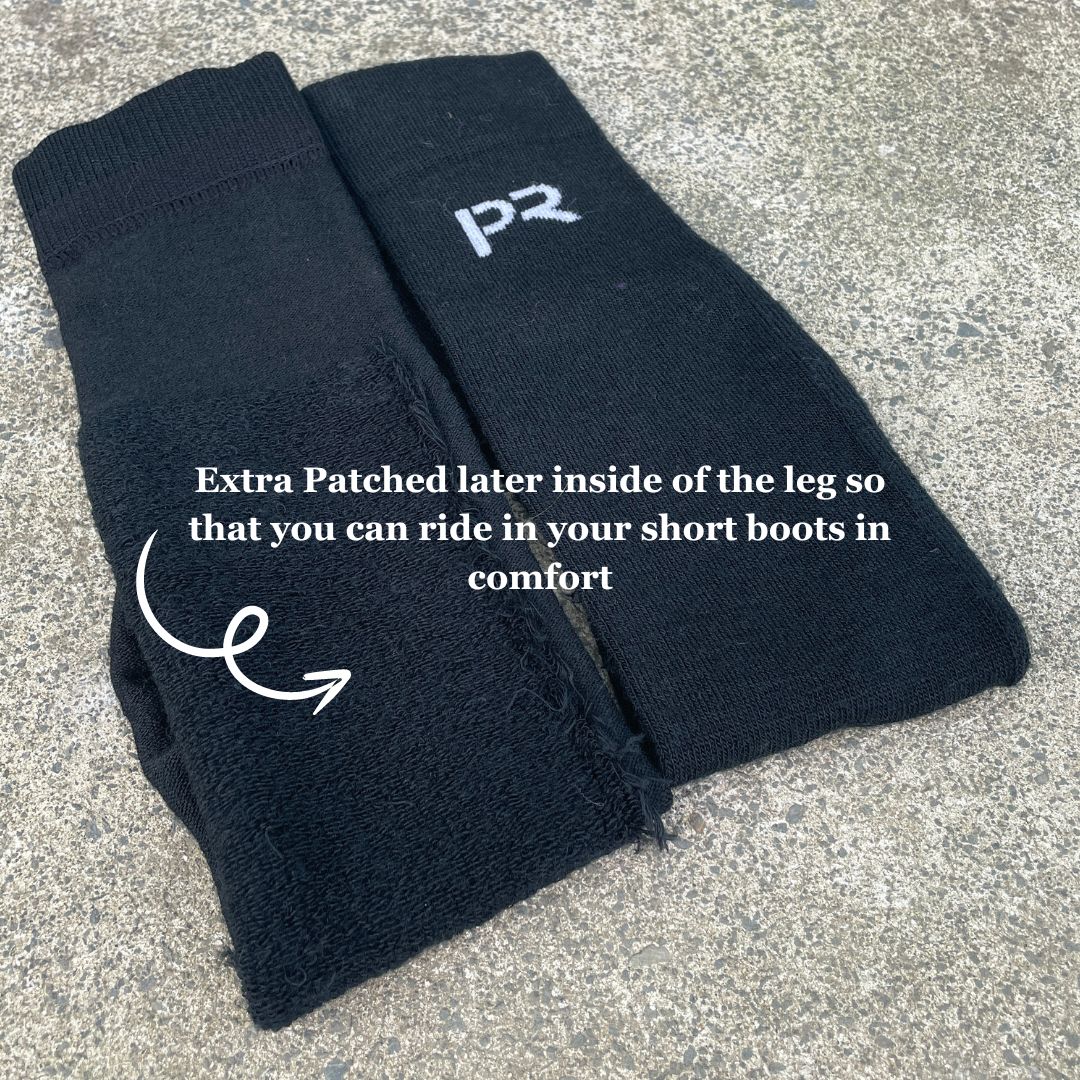 Peak Road PR Logo PATCHED Merino Riding Socks