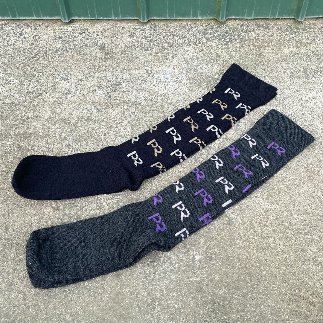 Peak Road PR Logo Merino Riding Socks