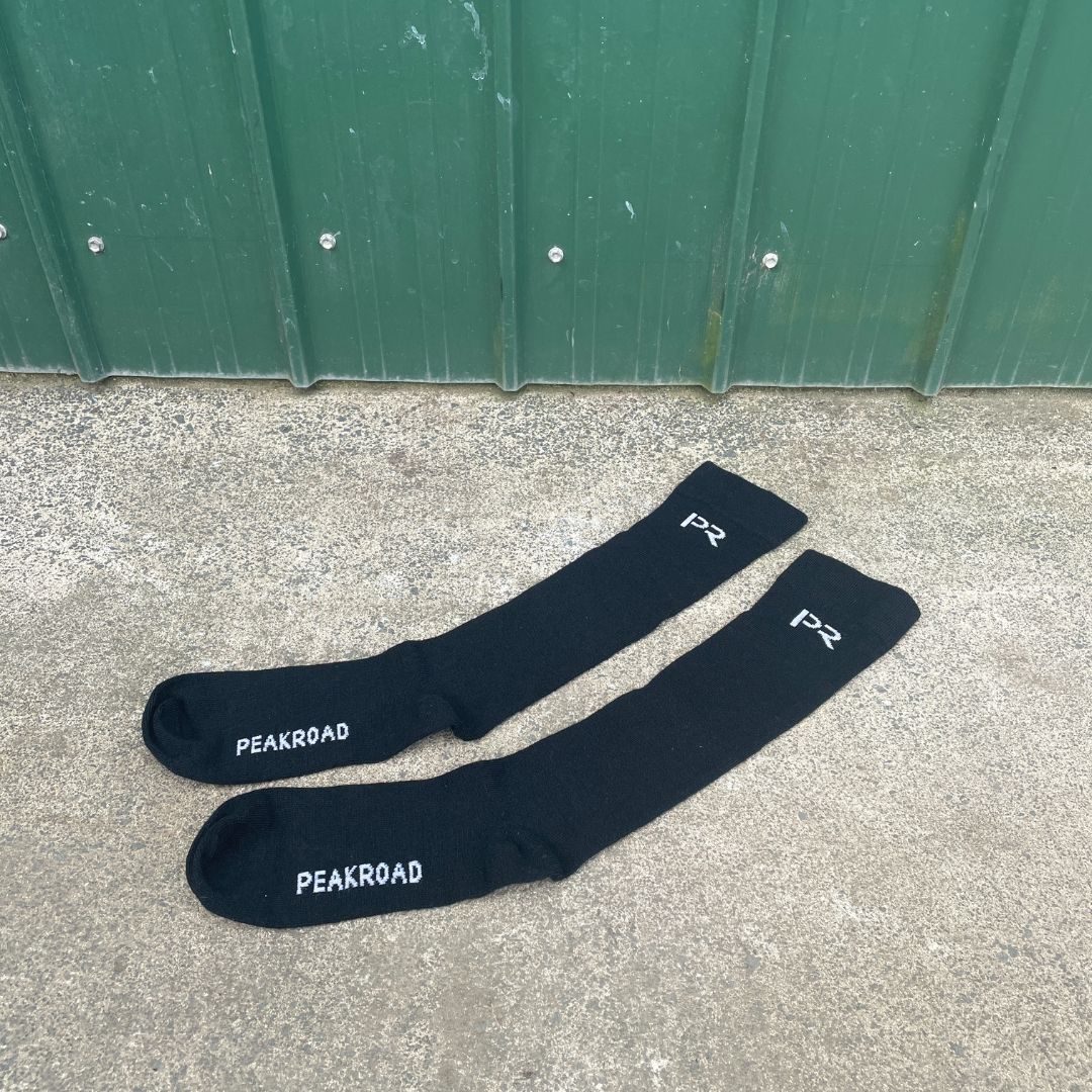 Peak Road PR Logo Merino Show Socks