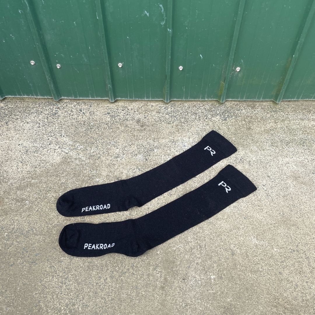 Peak Road PR Logo Merino Show Socks