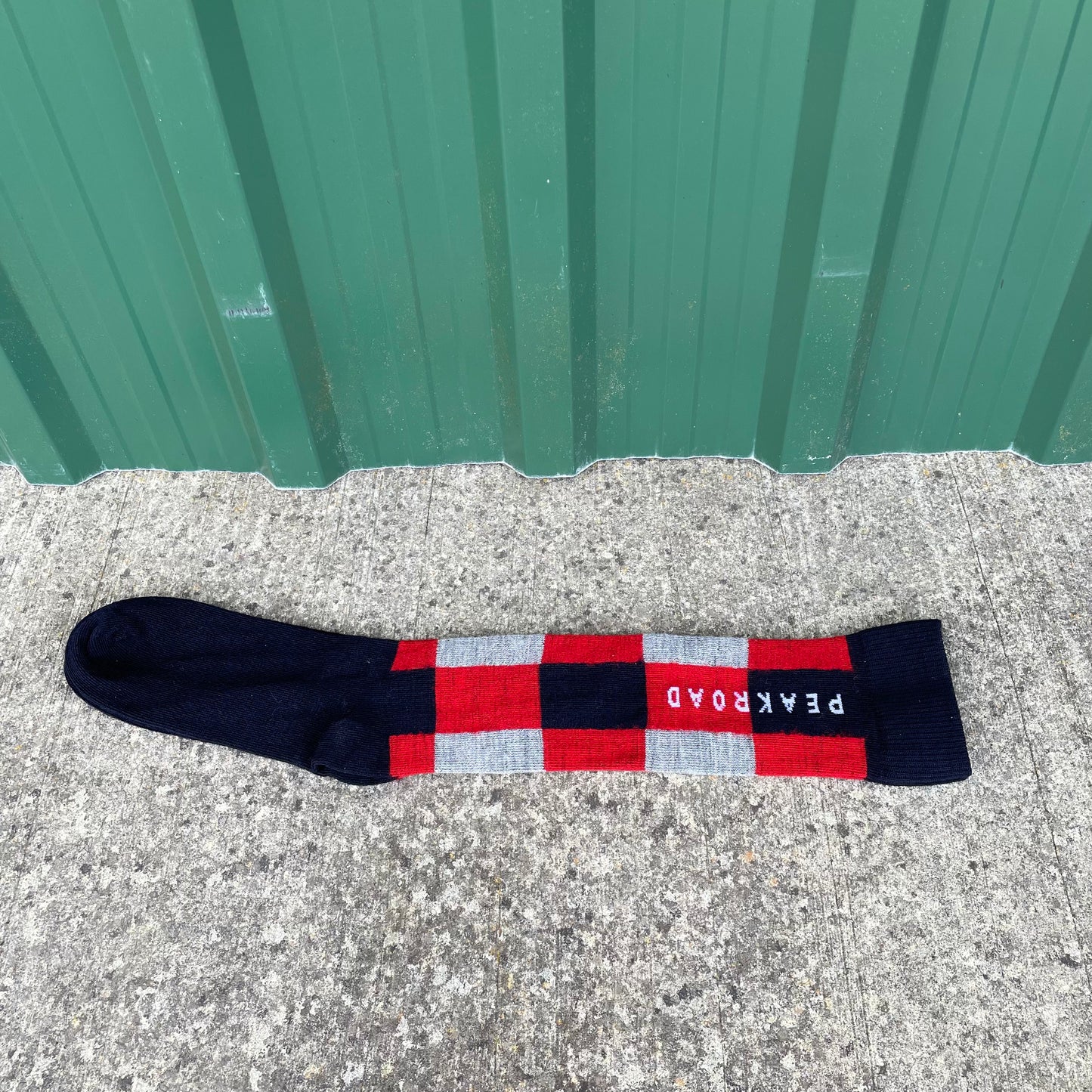 NZ Made Merino Checkered Riding Sock, made for horse riding