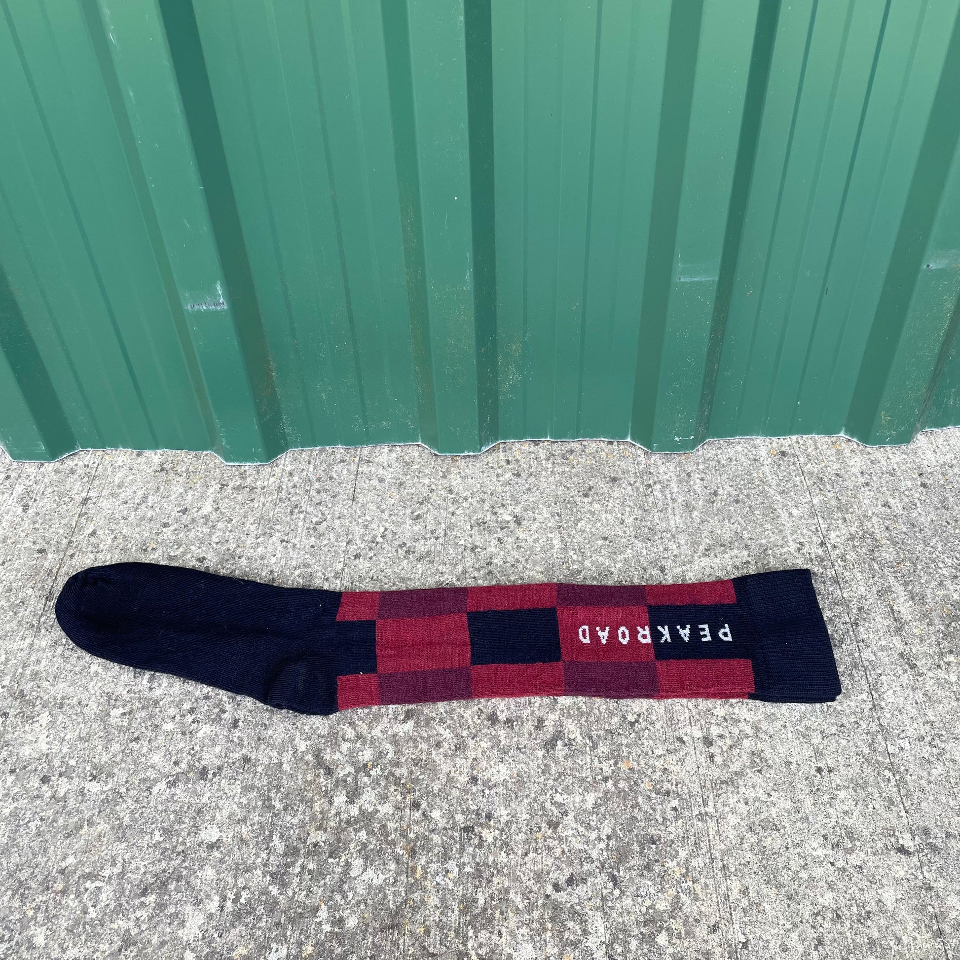 NZ Made Merino Checkered Riding Sock, made for horse riding