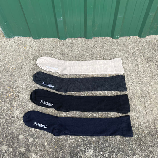 Peak Road NZ Made Plain Merino Riding Socks